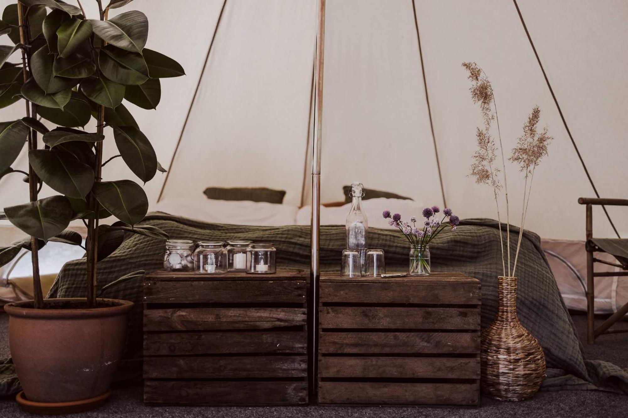 Falkeroed - Lyxig Glamping I Naturreservat Ink Frukost 格雷伯斯塔德 外观 照片